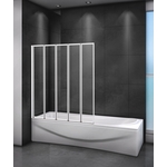 Шторка для ванны Cezares Relax V-5 120x140 прозрачная, серый (RELAX-V-5-120/140-C-Bi)