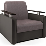 Кресло-кровать Шарм-Дизайн Шарм рогожка латте и экокожа шоколад