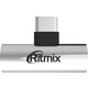 Адаптер Ritmix RCC-034 Silver type c male- type c usb - aux female, Для подключения наушников с Jack 3.5 мм к мобильным телефонам с USB-C