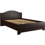 Кровать с ламелями и опорами Compass Монблан МБ-602К 190x140 орех шоколадный