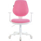 Кресло офисное Brabix Fancy MG-201W с подлокотниками, пластик белый розовое TW-13A (532409)