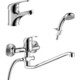 Комплект смесителей Rossinka Silvermix для раковины и ванны, с душем, хром (Y35-35, Y40-11)