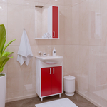 Мебель для ванной Corozo Колор 50 красный/белый