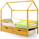 Бельмарко Детская кровать-домик Svogen натура (без покрытия) + ящики 2 шт + бортик ограждение