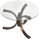 Стол журнальный Мебелик Лорд темно-коричневый, прозрачное (П0005024)