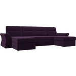 АртМебель П-образный диван Клайд велюр фиолетовый