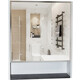 Зеркальный шкаф Mixline Сура 60х70 с подсветкой, белый/графит
