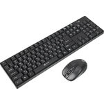 Комплект (клавиатура+мышь) беспроводной Oklick 210M клавиатура:черный, мышь:черный USB беспроводная (612841)