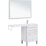 Мебель для ванной Aquanet Верона 120 (58) правая, с дверцами и ящиком, белая