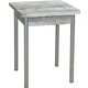 Стол обеденный Катрин Эко 60х60 бетон пайн темный, опора №2 круглая серебристый металлик