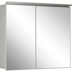 Зеркальный шкаф De Aqua Алюминиум 90х76,5 с подсветкой, серебро (261753)