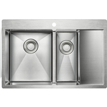 Кухонная мойка Paulmark Union 78х51 брашированная сталь (PM537851-BSL)