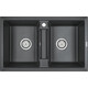 Кухонная мойка Paulmark Zwilling 81х50 черный (PM238150-BL)