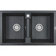 Кухонная мойка Paulmark Zwilling 81х50 черный металлик (PM238150-BLM)