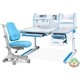 Комплект мебели (парта + кресло) Mealux Sherwood Energy Match KBL столешница белая, обивка голубая (BD-830 W/BL Energy+Y-528 KBL)