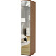 Шкаф для одежды Шарм-Дизайн Комфорт МШ-11 30х60 с зеркалом, орех