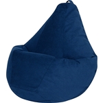 Кресло-мешок DreamBag Синий Велюр L 100х70
