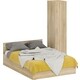 Комплект мебели СВК Стандарт кровать 140х200, пенал 45х52х200, дуб сонома (1024338)