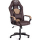 Кресло TetChair Driver (22) кож/зам/ткань, коричневый/бронза 36-36/TW-21