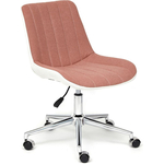 Компьютерное кресло TetChair Кресло STYLE экошерсть/кож/зам, розовый/белый, 36-01