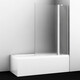 Шторка для ванны Wasserkraft Berkel 110х140 матовая, хром (48P02-110R Matt glass Fixed )