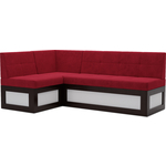 Кухонный диван Mebel Ars Нотис левый угол (Кордрой красный) 207х82х132 см