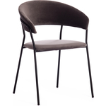 Кресло TetChair Turin (mod. 0129571) металл/вельвет, 56х50х78 см, серо-коричневый S108 (84 brown) черный