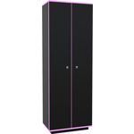 Шкаф 2х створчатый МДК Black Розовый (BL - СК2Р)