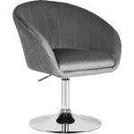 Кресло дизайнерское Dobrin EDISON LM-8600 серый велюр (1922-19)