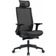 Офисное кресло NORDEN Ruby black CH-312A-B-BB черный пластик / черная сетка / черная ткань