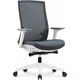 Офисное кресло NORDEN Ruby LB CH-312B-W-GG белый пластик / серая сетка / серая ткань