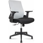 Офисное кресло NORDEN Terra LB A13-B-GB черный пластик / серая сетка / черная ткань