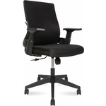 Офисное кресло NORDEN Terra LB A13-B-BB черный пластик / черная сетка / черная ткань