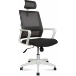 Офисное кресло NORDEN Бит 815AW-AF02-T09 белый пластик / черная сетка / черная ткань
