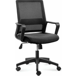 Офисное кресло NORDEN Бит LB 815B черный пластик / черная сетка / черная ткань