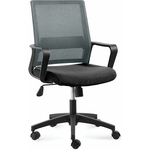 Офисное кресло NORDEN Бит LB 815B-AF03-T09 черный пластик / темно серая сетка / черная ткань