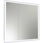 Зеркало-шкаф Reflection Cube 80х80 подсветка, датчик движения, белый (RF2213CB)