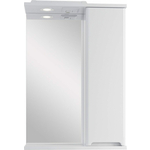 Зеркальный шкаф Sanstar Адель 50х75 с подсветкой, белый (406.1-2.4.1.)