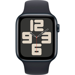 Смарт-часы Apple Watch SE 2023 A2723 44мм OLED корп.темная ночь Sport Band рем.темная ночь разм.брасл.:140-190мм (MRE73LL/A)