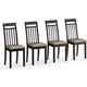 Четыре стула Мебель-24 Гольф-11 разборных, цвет венге, обивка ткань атина коричневая (1028329)