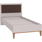 Кровать одинарная ОЛМЕКО 60.08 Бора (с настилом) (кашемир/ткань велюр киото тоуп) (ML876880467)