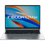 Ноутбук INFINIX Inbook Y3 MAX_YL613 16" Intel Core i3 1215U(1.2Ghz)/8Gb/512GB/Int:Intel UHD Graphics/DOS/Silver (71008301568)