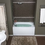 Акриловая ванна Aquanet West 120x70 с каркасом, панелью и слив-переливом