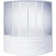 Шторка для ванны BAS Мега 160х145 3 створки, пластик Вотер, белый (ШТ00034)