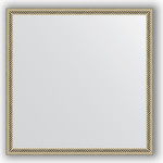 Зеркало в багетной раме Evoform Definite 58x58 см, витое серебро 28 мм (BY 0605)
