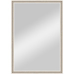 Зеркало в багетной раме поворотное Evoform Definite 48x68 см, витое серебро 28 мм (BY 0622)