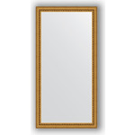 Зеркало в багетной раме поворотное Evoform Definite 52x102 см, бусы золотые 46 мм (BY 1052)