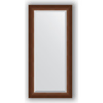 Зеркало с фацетом в багетной раме поворотное Evoform Exclusive 52x112 см, орех 65 мм (BY 1147)
