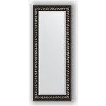 Зеркало с фацетом в багетной раме поворотное Evoform Exclusive 55x135 см, черный ардеко 81 мм (BY 1155)