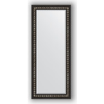 Зеркало с фацетом в багетной раме поворотное Evoform Exclusive 65x155 см, черный ардеко 81 мм (BY 1185)